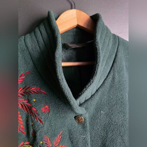 Bob Mackie art fleece jacket colorful fall leaves ART TO WEAR 1X PLUS SIZE - Picture 5 of 14